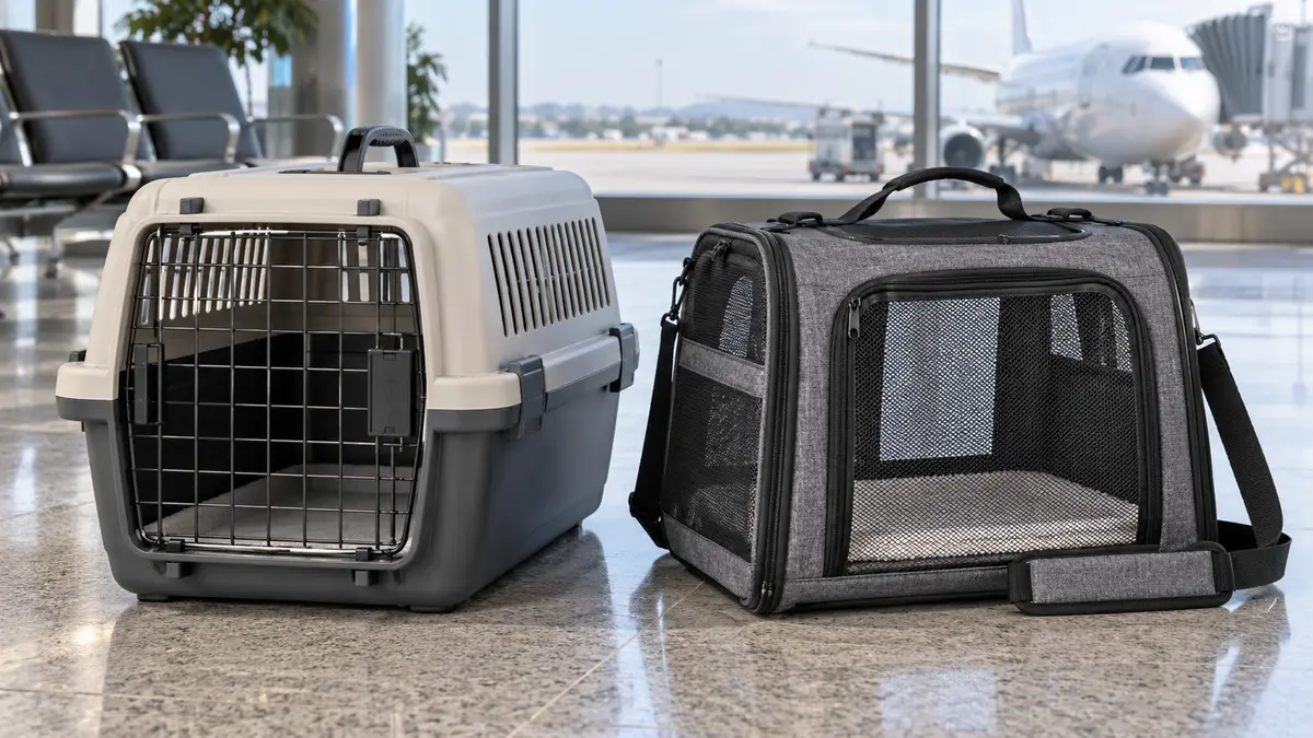 Hard and soft unbranded cat carriers with secure doors and ventilation